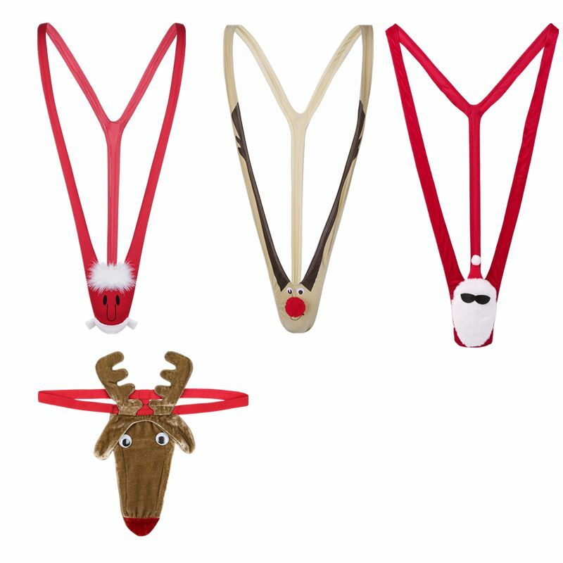Perizoma Uomo Natalizio JFAN - Costume Renna Babbo Natale T-back