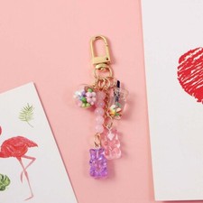 Bear Key Chain Cute Resin Gummy Bear Keychains For Candy Color Animal Bear Charm