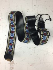 USED Vintage embroidered guitar strap (Multicoloured)