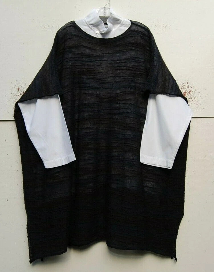 ¡OFERTA! Nuevo con etiquetas Suéter Largo Eskandar Bergdorf Goodman Merino Mohair Kaftan 40" O/S   Foto 4 de 4