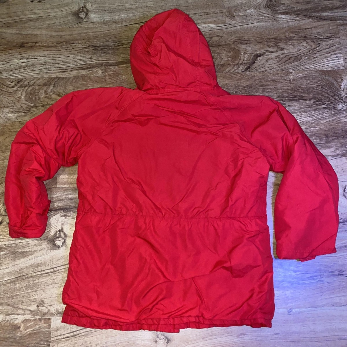 Vintage L.L. Bean Baxter State Parka Womens Large Red Wool Lined 