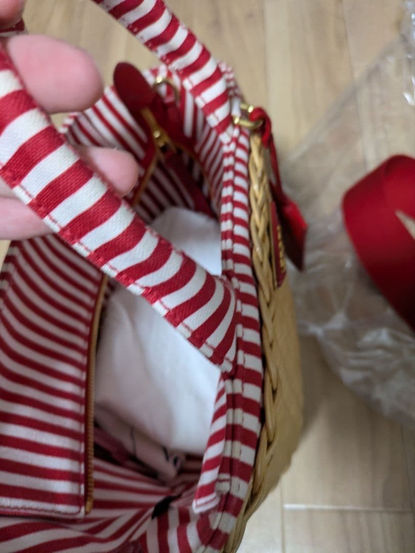 PRADA Wicker 2-way Basket Bag 1BG172 valuable fashion women attractive limited thumbnail 11