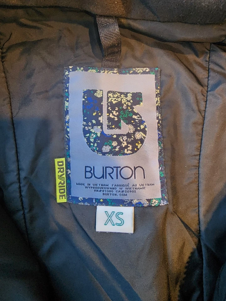 Burton DRYRIDE Snowboard Jacket – Women’s XS, Gray Softshell Hooded Coat - Image 2 of 2