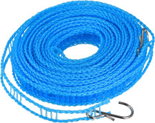 Portable Clothesline, 32.8ft Nylon Windproof Non-Slip Washing Line Rope for Cour