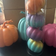 Set Of Halloween Pumpkin Decorations Spooky Season Decor - 7 Pumpkins Total