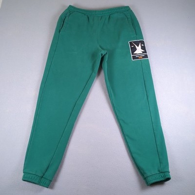 Helly Hansen Puma Jogger Pants Mens Medium Green Fleece Sweatpants Pockets Patch