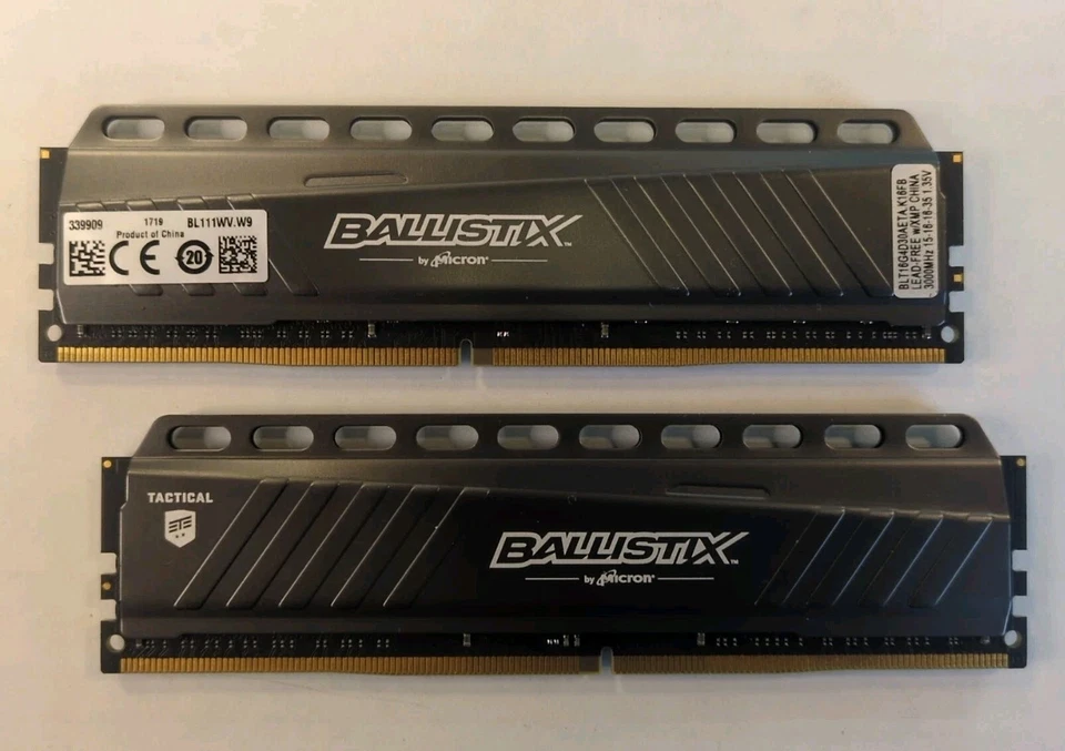Crucial Ballistix Tatical DDR4-3000 32GB 2x16GB CL15-16-16-35 Dual Channel Kit - Image 2 of 3