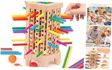 Wooden Board Games for Kids 4-6-8-12 - 36 Colorful Stick Math - Montessori Game