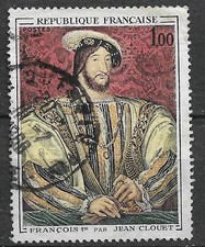 -Timbre Oblitéré YT 1518 Tableau François 1° par Jean CLOUET 1967