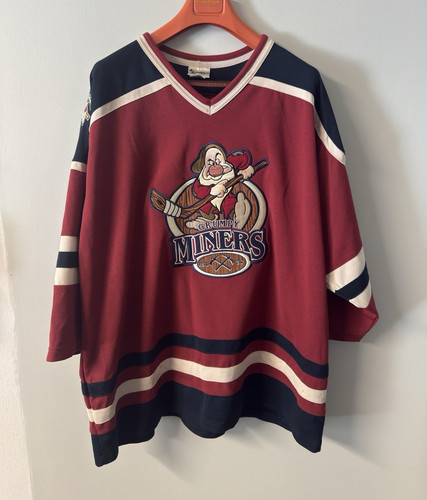Vintage Walt Disney World Grumpy Miners Hockey Jersey XXL Disney Grumpy #37