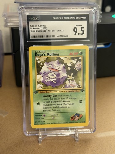 Koga's Koffing (1st Edition) graded CGC 9.5 for sale on eBay