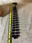 Dark Navy Blue Necklace/Resin Bead W/Lucite Faux Horn Toggle Clasp.  — photo 8