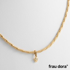 Wellendorff Collier "MEINE ZEIT" mit Brillant W in 750/- Gelbgold Sonderlänge