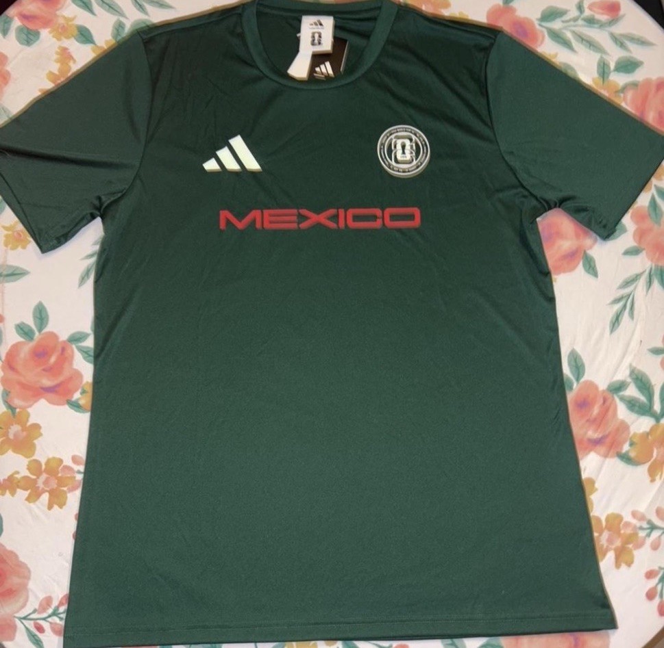 adidas Mexico Officially Licensed Soccer Jersey L Green Red White
