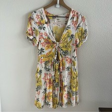 Free People Part Time Lover Floral Tie Front Dress Boho Romantic Floral Feminine