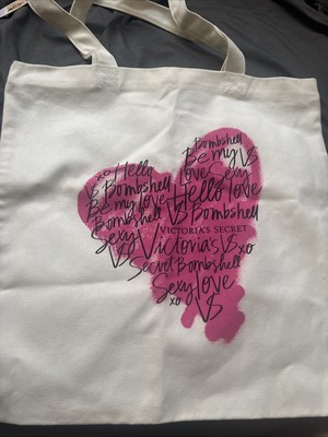 Victoria's Secret- Canvas Bombshell Heart Tote NWT Rare!