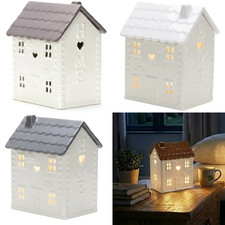 Ceramic House Table Lamp Elegant Home Décor Lamp with Heartwarming Illumination