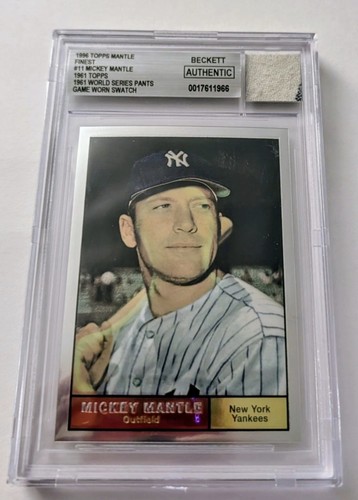 Mickey Mantle Jersey Fusion Game Used 1961 World Series Pants Swatch*Beckett*