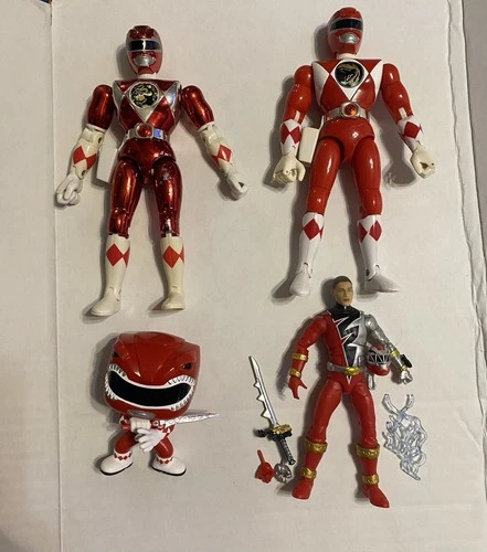 Mighty Morphin Power Rangers Red Lot Vintage Modern Funko Bandai Mmpr Figures