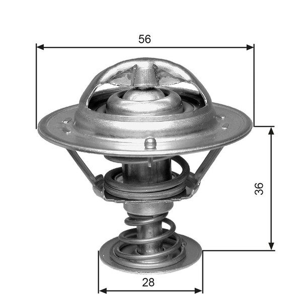 Gates Thermostat KüHlmittel TH31482G1 FüR Mitsubishi Lexus CitroËN Peugeot IS GS-image