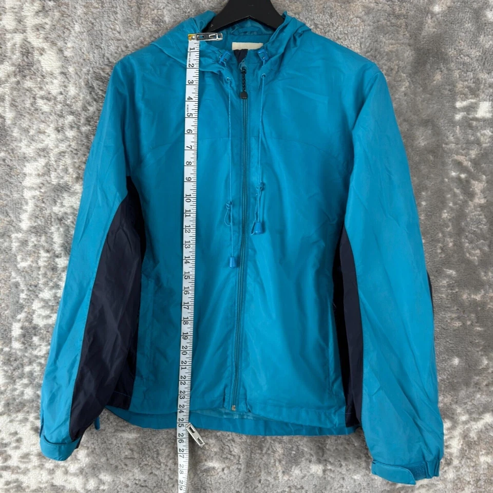 Chaqueta cortavientos St Johns Bay para mujer talla M al aire libre con capucha azul cordón cremallera Foto 2 de 4