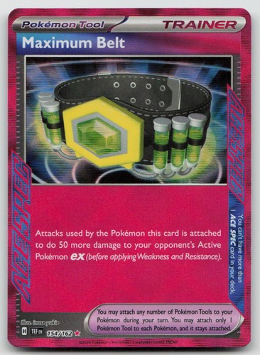 Maximum Belt 154/162 ACE SPEC Temporal Forces Pokemon Holo Near Mint