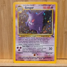 Pokémon TCG Gengar 5/62 Fossil Holo Rare Unlimited Wizards English 1999