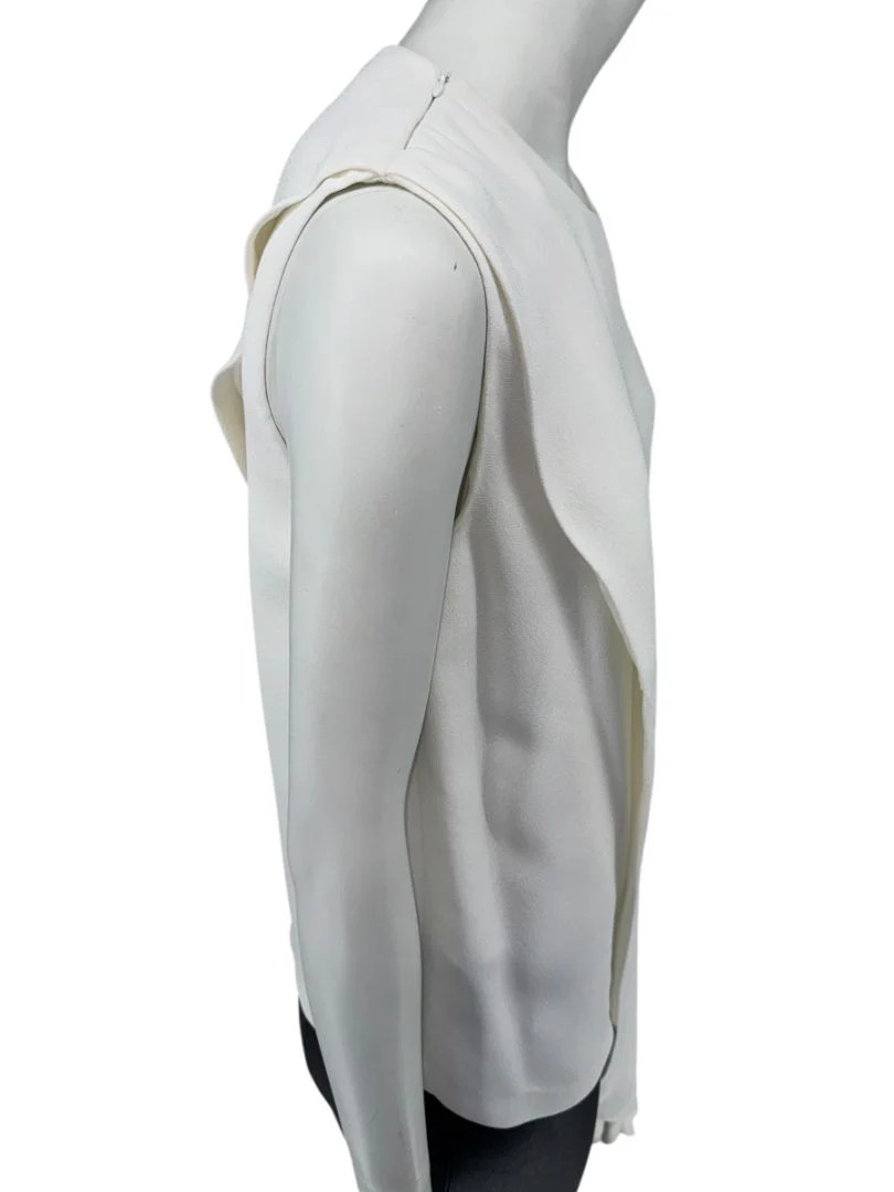 Calvin Klein 205W39NYC Ivory Asymmetrical Drape Top - Size US 8 image 8