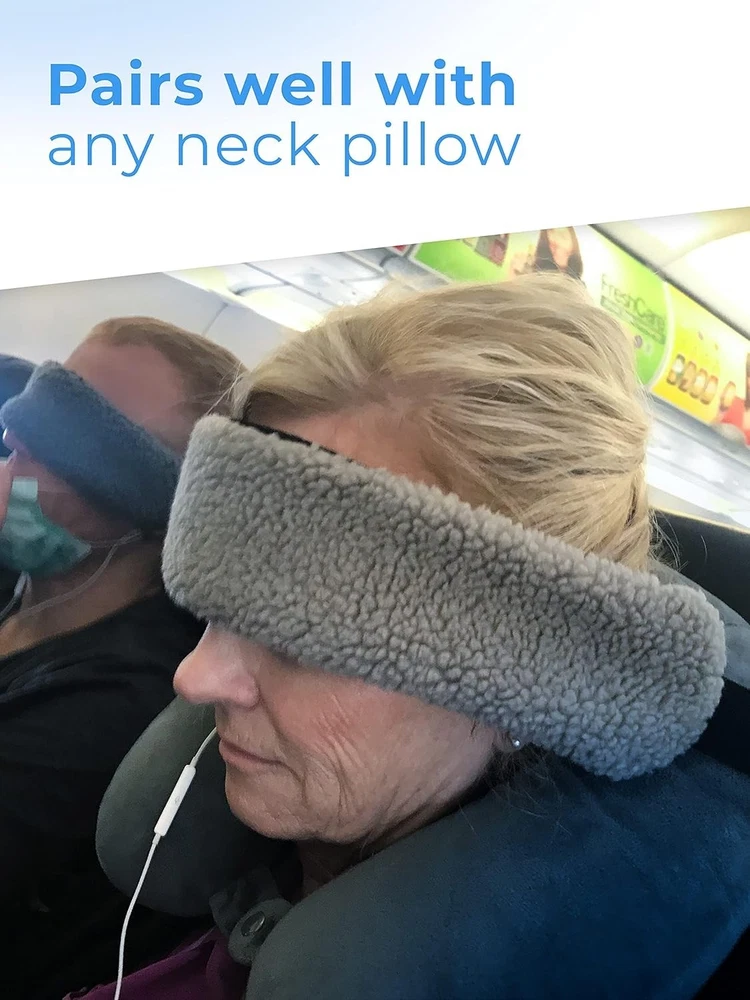 Adjustable Travel Neck Pillow with Straps for Airplane Comfort