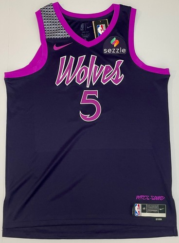 Anthony Edwards Minnesota Timberwolves Purple City Edition Size L Nike Jersey