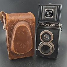 Argus Argoflex Vintage TLR Camera Black 120mm with Leather Case