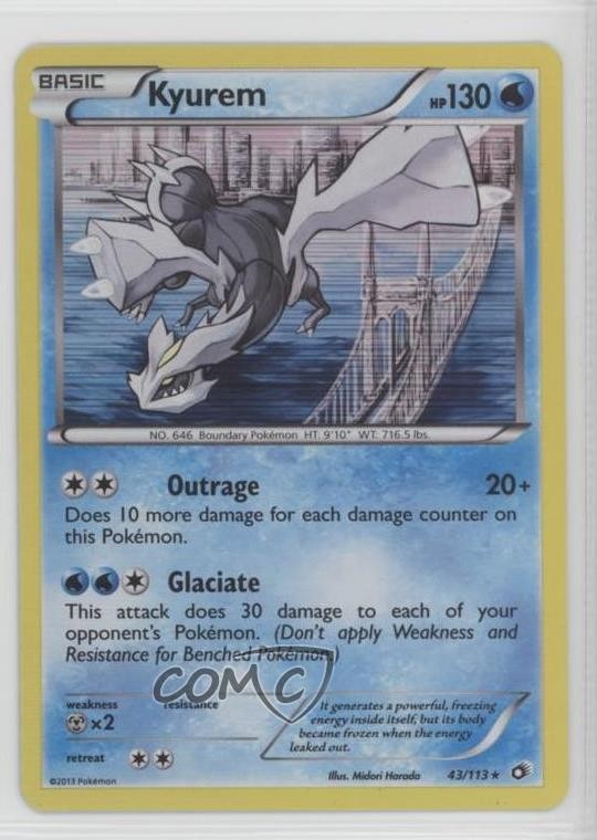 Kyurem Holo Pokemon Black & White Legendary Treasures #43