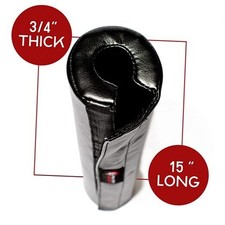 Barbell Pad - 15-inch, Extra Thick, Padded Cushion for Squat, Hip All Black