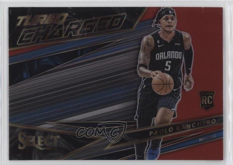 2022-23 Panini Select Turbocharged Red Prizm Paolo Banchero #5 Rookie RC