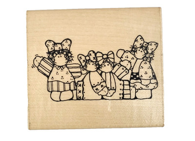 D.O.T.S. Q161 Friends Always Wood Mounted Rubber Stamp