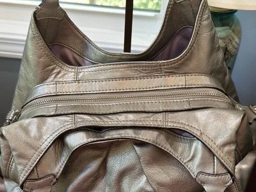 Vintage Coach Madison Maggie Mia Slouchy Hobo Shoulder Bag 15742 - Silver/Pewter - Picture 4 of 24