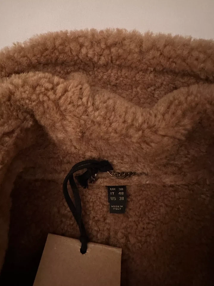 Belstaff Mens Wilder Aviator Shearling Coat Ebony Brown 38 UK 48 IT Medium £1995 - Image 4 of 4