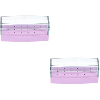 2pcs Praktische Nagelbohrer Bits Organizing Box Maniküre Polierköpfe