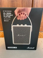 Marshall Stockwell III Portable Bluetooth Speaker Cream Wireless IP55 With Box