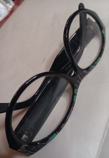 REVLON 1960s VINTAGE 75A22 Abalone  Black Frame Stylish Eyeglasses
