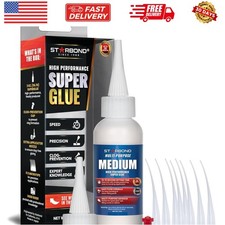 Medium Super Glue Pro Kit 2 oz   Strong, Fast-Bonding CA Glue Cyanoacrylate A...