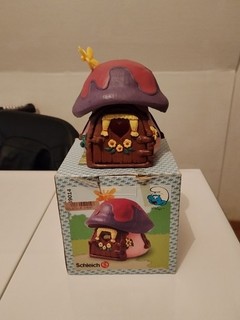 maison Schtroumpfs 49014 Schleich peyo avec boîte et papillon
