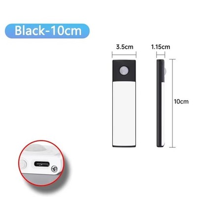 LED Motion Sensor Cabinet Light USB Rechargeable Ultra Thin Closet Lamp Bar