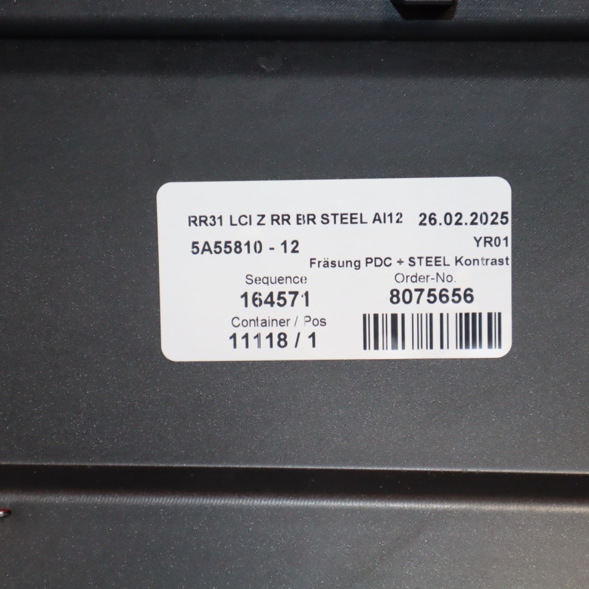 ROLLS ROYCE CULLINAN REAR BUMPER 2025 2026 51125A7C908 BLACK OEM