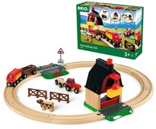 BRIO World Farm Railway Set for Children Age 3 Years Up - Compatible With Most B