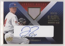 2008 USA Baseball National Teams Jersey Autos Blue Ink 58/75 Ryan Weber Auto 0f6