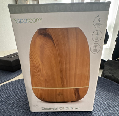 SpaRoom Mini Majesto Essential Oil Diffuser 100 mL USB Color Changing Brown