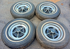 15x6 Buick Chrome Rally Wheels Set Of 4 Gm Originals 5x5 Bolt Pattern Tires