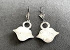Vintage Black ONYX  in STERLING Silver Textured DANGLE EARRINGS 2" — photo 6