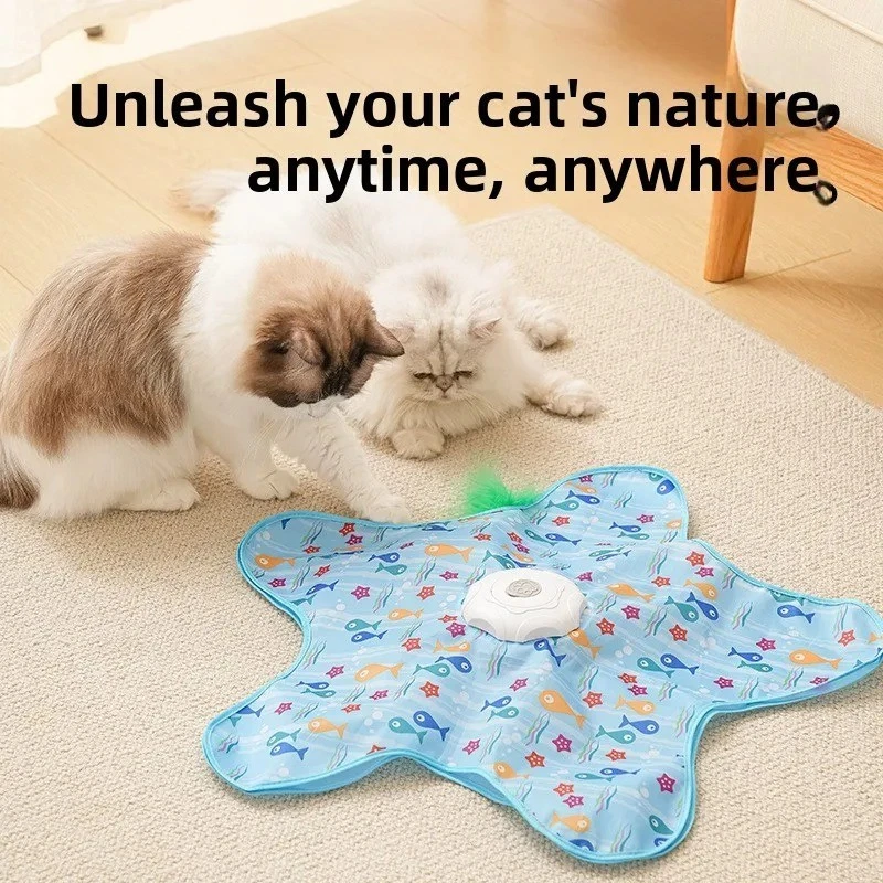 Interactive Cat Toys for Indoor Cats Automatic Feather Toy Relieve Boredom